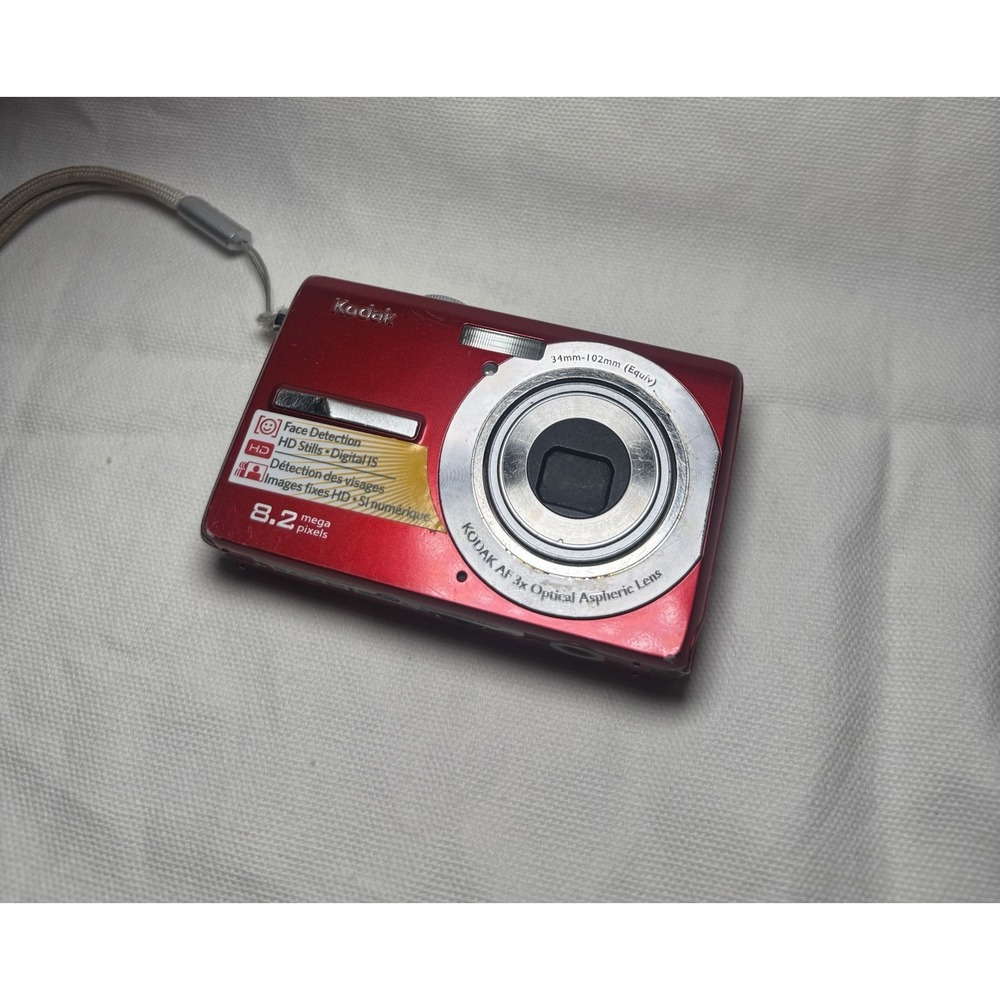 Kodak EasyShare M863 Red Point & Shoot Camera 8.2MP 3x Optical Zoom